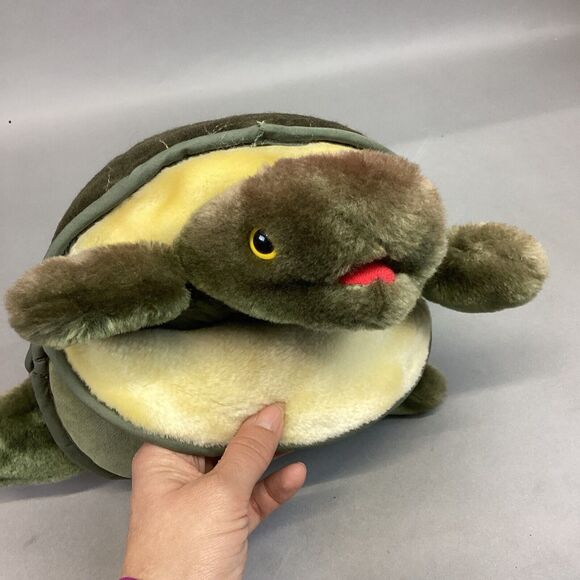 Folkmanis Decorative Plush Turtle Tortoise Hand Puppet - 14” - Picture 8 of 9